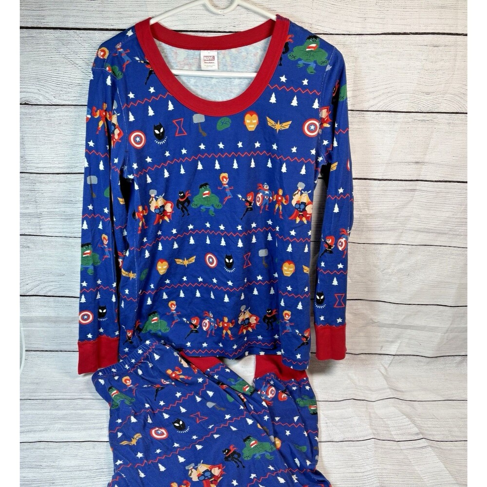 Hanna Andersson Womens L/XL Marvel Matching Pajama Set Organic Cotton READ